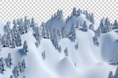 Tree on snowcapped mountain Stock Illustration
