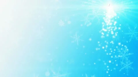 Tree Snowflake rain 2 Stock Footage 10575724