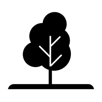 Tree solid icon. Nature vector illustration isolated on white. Wood glyph style Stock Illustration