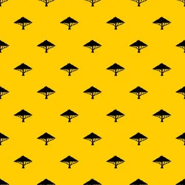 Tree with a spreading crown pattern vector Stock Illustration