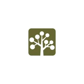 Tree in Square Illustration Design. EPS 10. Stock Illustration