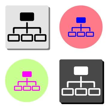 Tree Structure. flat vector icon Stock Illustration