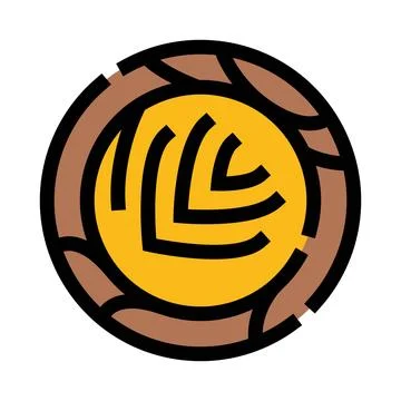 Tree stump cross section showing growth rings イラスト素材