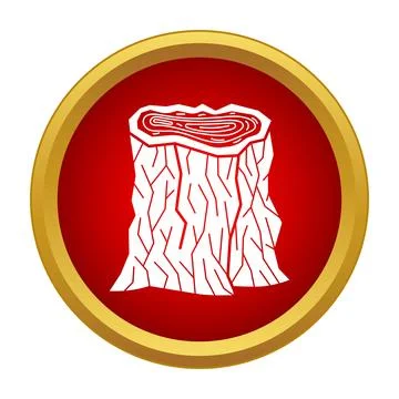 Tree stump icon representing forestry and ecology Stock Illustration