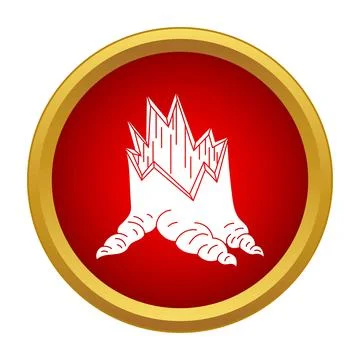 Tree stump icon representing nature and deforestation Stock Illustration