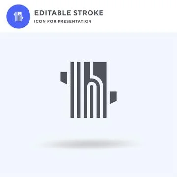 Tree Stump icon vector, filled flat sign, solid pictogram isolated on white 库存插图