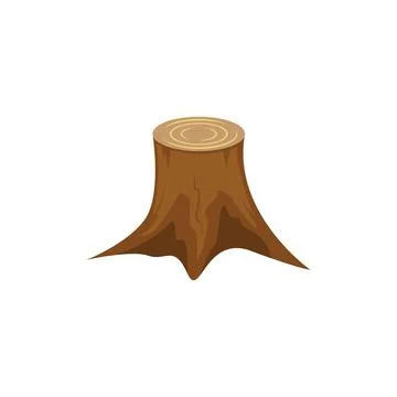 Tree stump icon vector illustration design template Stock Illustration