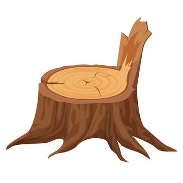 Tree Stump Illustration Stock-Illustration