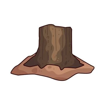 Tree stump illustration Stock Illustration