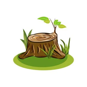 Tree stump with lives Stock-Illustration
