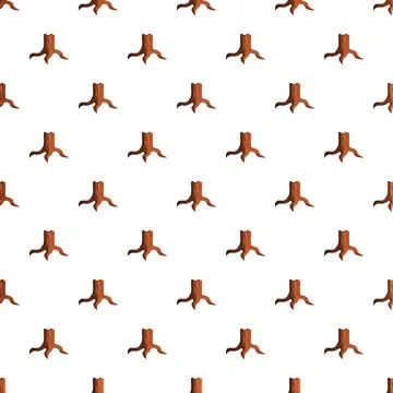 Tree stump pattern creating seamless nature background Stock Illustration
