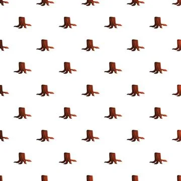 Tree stump pattern creating a seamless forest background イラスト素材