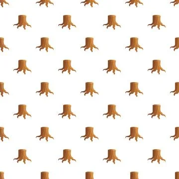 Tree stump pattern representing deforestation and logging production Stock Illustration
