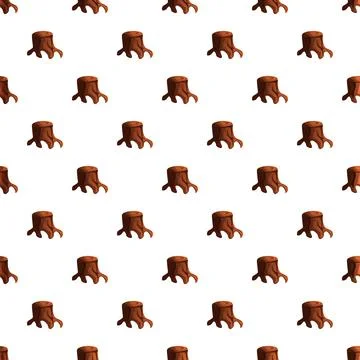 Tree stump pattern representing deforestation and logging impact Stock Illustration