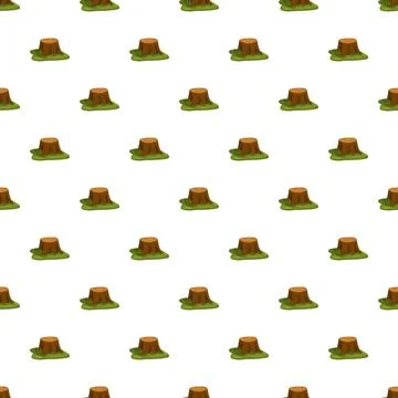 Tree stump pattern representing deforestation and logging concepts Illustrazione stock