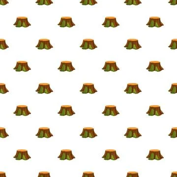 Tree stump pattern representing nature and deforestation Stock Illustration