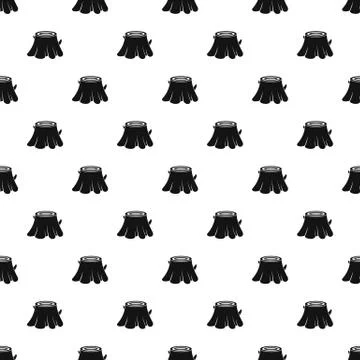 Tree stump pattern seamless vector Stock Illustration