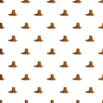 Tree stump pattern on white background Illustrazione stock