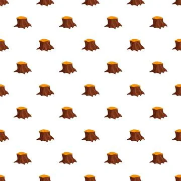Tree stump pattern on white background Stock Illustration