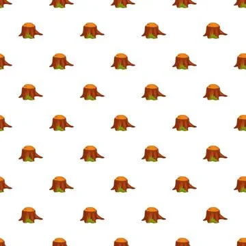 Tree stump repeating pattern demonstrating deforestation concept Illustrazione stock