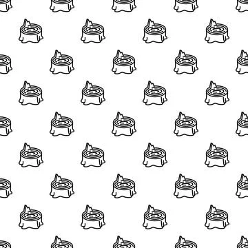 Tree stump rings seamless pattern with wood texture Illustrazione stock