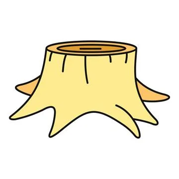 Tree stump vector illustration symbolizing deforestation and nature イラスト素材