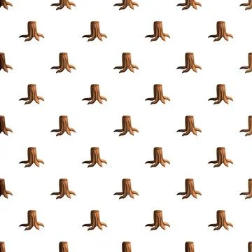 Tree stumps pattern representing deforestation or loss Illustrazione stock