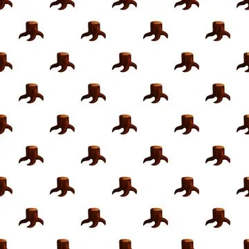 Tree stumps pattern representing deforestation and logging concept Stock Illustration