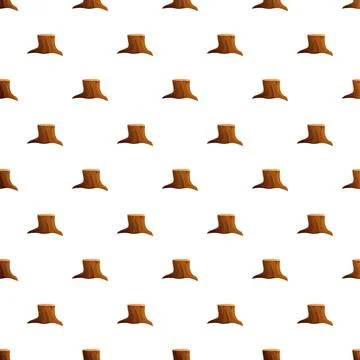 Tree stumps pattern representing deforestation and nature impact Stock Illustration