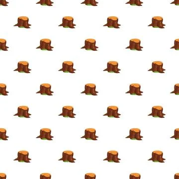 Tree stumps pattern representing deforestation background Illustrazione stock
