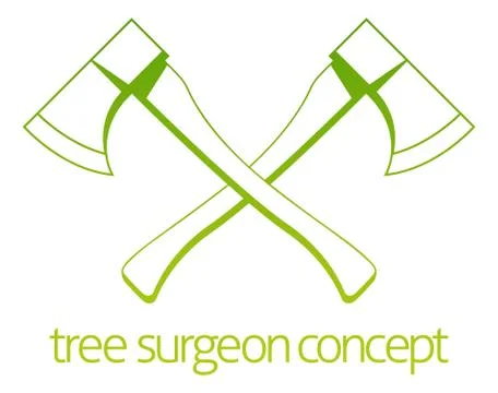 Tree Surgeon Axe Concept Иллюстрация
