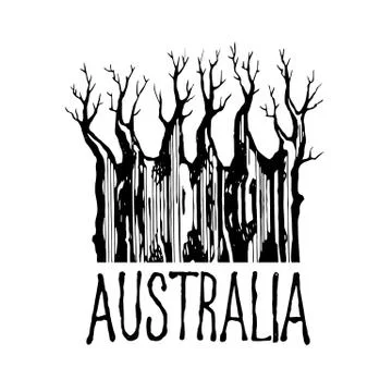 Tree symbol continent Stock Illustration