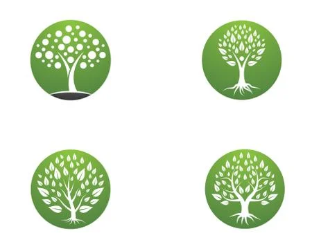 Tree symbol vector icon illustration Illustrazione stock