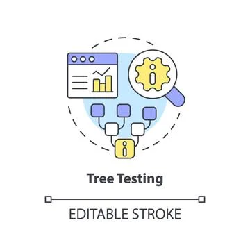 Tree testing concept icon 스톡 일러스트