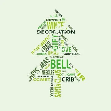 Tree with text Illustrazione stock