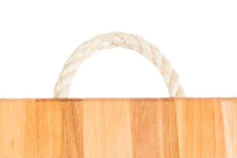 Tree texture. Timber light natural pattern. Wood grain background. Rope handl Stock Photos