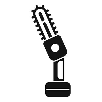 Tree trimming chainsaw icon simple vector. Work accessory Illustrazione stock
