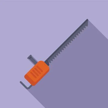 Tree trimming device icon flat vector. Energy service Illustrazione stock