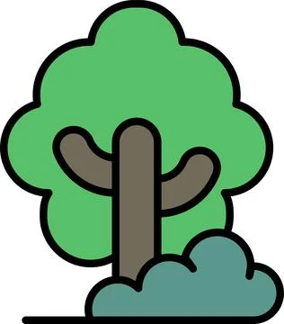 A tree with a trunk and branches Stock Illustration