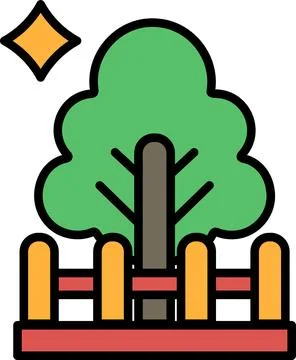 A tree with a trunk and branches Stock Illustration