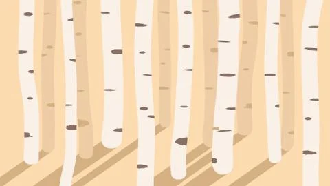 Tree trunk in autumn light Stock Illustration