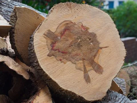 Tree trunk cross section Stock Photos