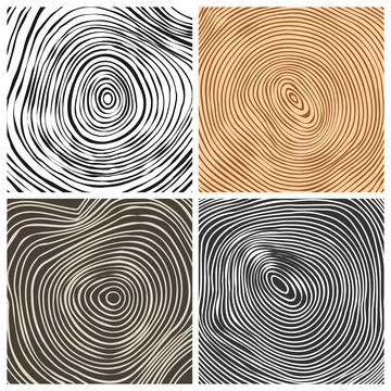 Tree trunk cut textures, pine or oak slice. Sawn timber, wood. Brown wooden Illustrazione stock