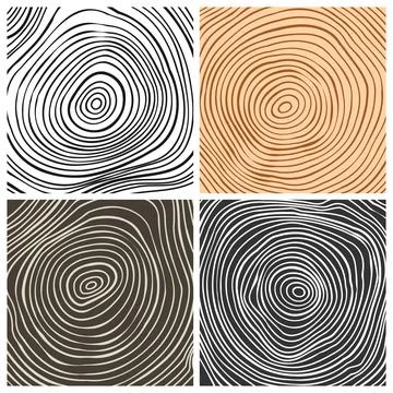 Tree trunk cut textures, pine or oak slice. Sawn timber, wood. Brown wooden Illustrazione stock