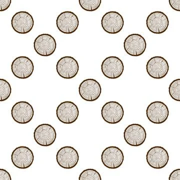 Tree Trunk Cut vector concept seamless pattern Stock Illustration