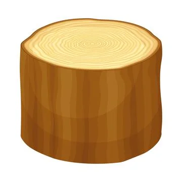 Tree Trunk or Timber Cross Section Vector Illustration Stock Illustration