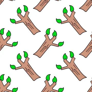 Tree trunk pattern seamless textile print. repeat pattern background design Stock Illustration