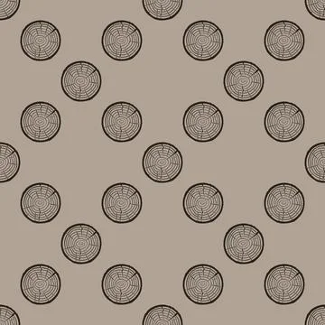 Tree Trunk Saw cut vector concept seamless pattern Stock Illustration