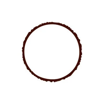 Tree trunk stump circle contour. Wood sign icon. Tree ring. Vector illustrati Stock Illustration