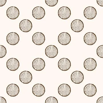 Tree Trunk vector concept seamless pattern Stock Illustration